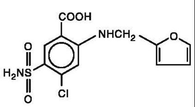 Structure - Furosemide Structure 